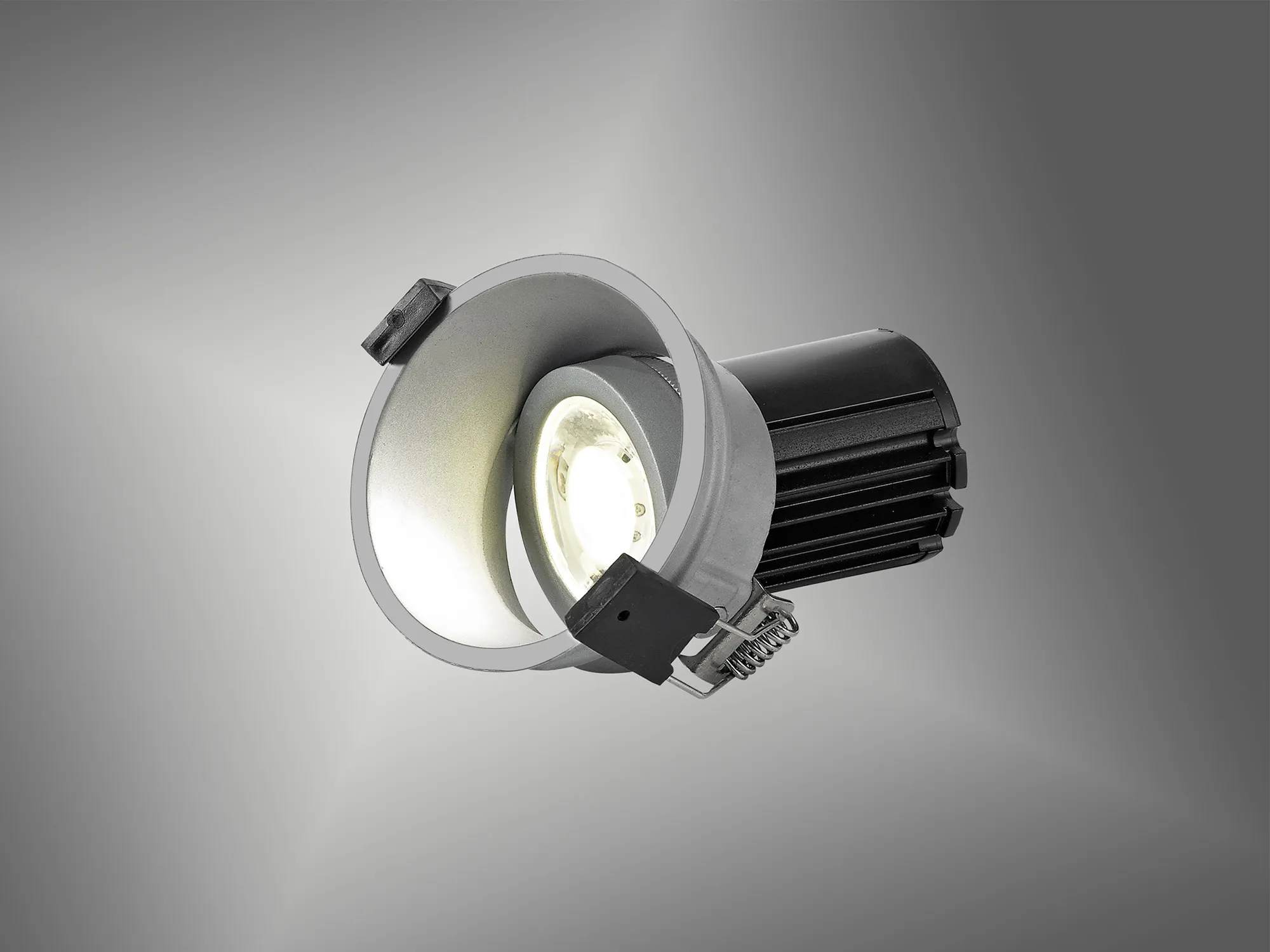 Bania A 10 Tridonic Powered 10W 2700K 760lm 36° CRI>90 LED Engine Silver Adjustable Recessed Spotlight; IP20 DM200921  Dlux Bania A 10